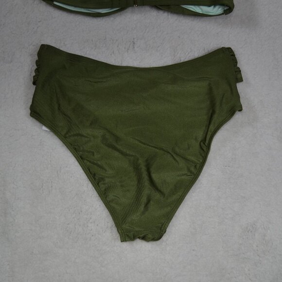 NWT Cupshe Sage Spark Green Bikini Set M - Picture 10 of 13
